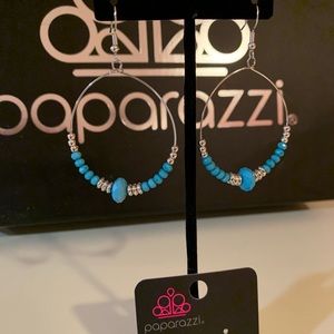 Silver and Blue Earrings